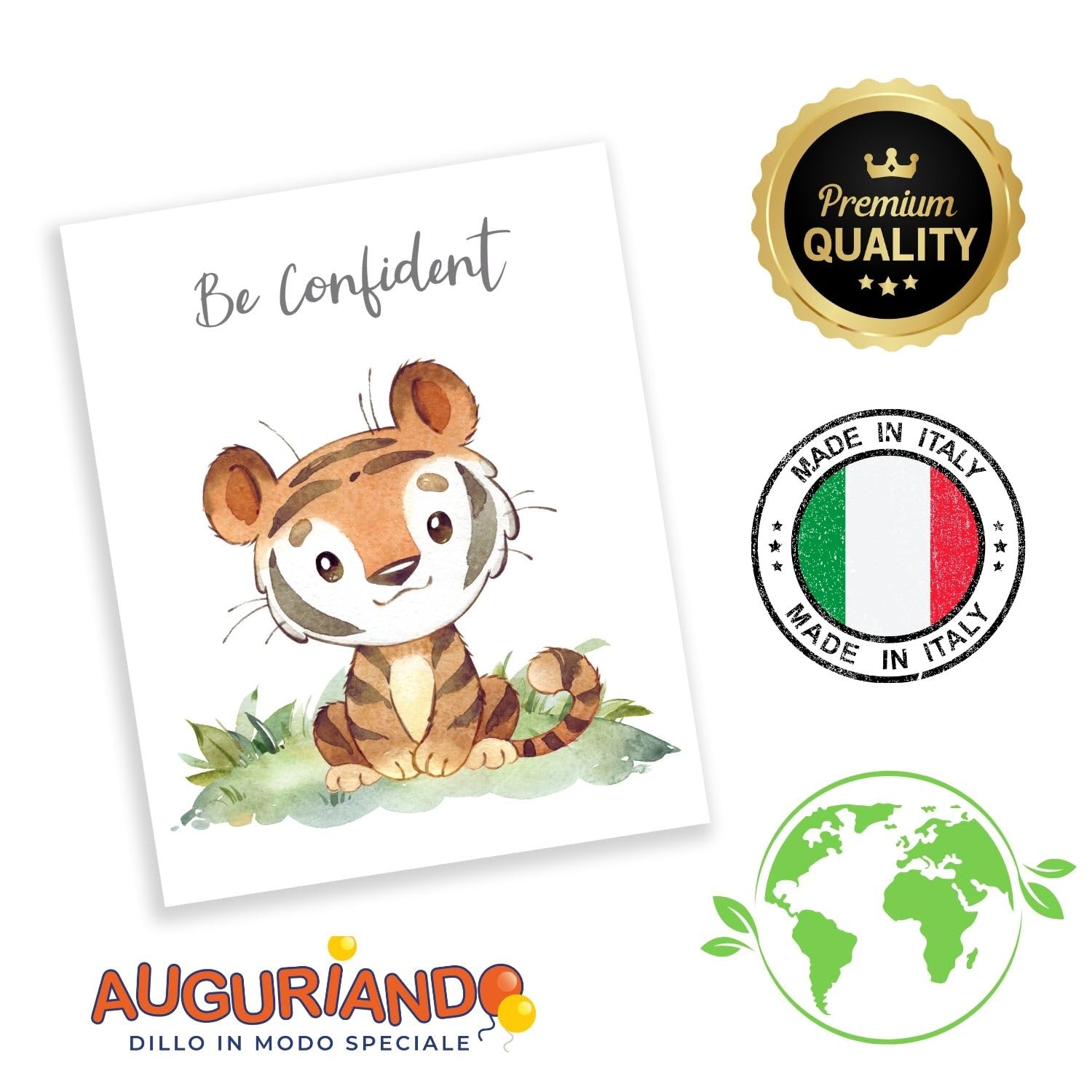 Decorazioni Parete Animali 6 Quadretti Per Cameretta Bambini Con Animali Della Foresta - Stampa Su Tela | Decorazione Colorata Poster Cameretta Bambini - 10
