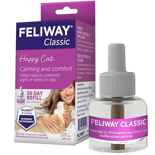 FELIWAY® Classic 30 Day Cat Calming Refill for Pheromone Diffuser, 48ml - Helps Reduce Common Signs of Stress in Cats & Kittens, Enhanced Calming