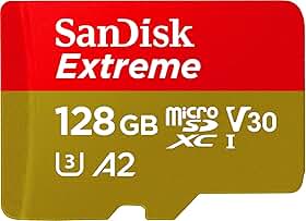 SanDisk Cartão 128GB Extreme para jogos móveis microSD UHS-I - C10, U3, V30, 4K, A2, Micro SD - SDSQXA1-128G-GN6GN