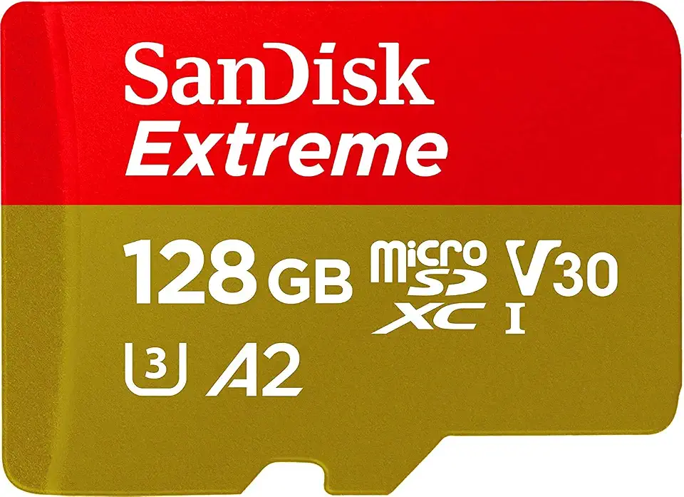 SanDisk Cartão 128GB Extreme para jogos móveis microSD UHS-I - C10, U3, V30, 4K, A2, Micro SD - SDSQXA1-128G-GN6GN