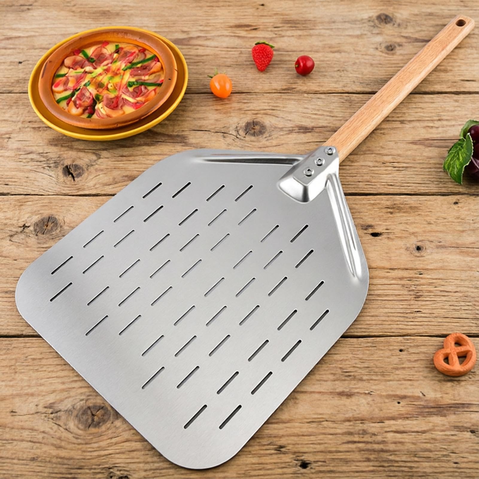 Łopatka do pizzy 30 cm ze stali nierdzewnej perforowane narzędzie tokarskie