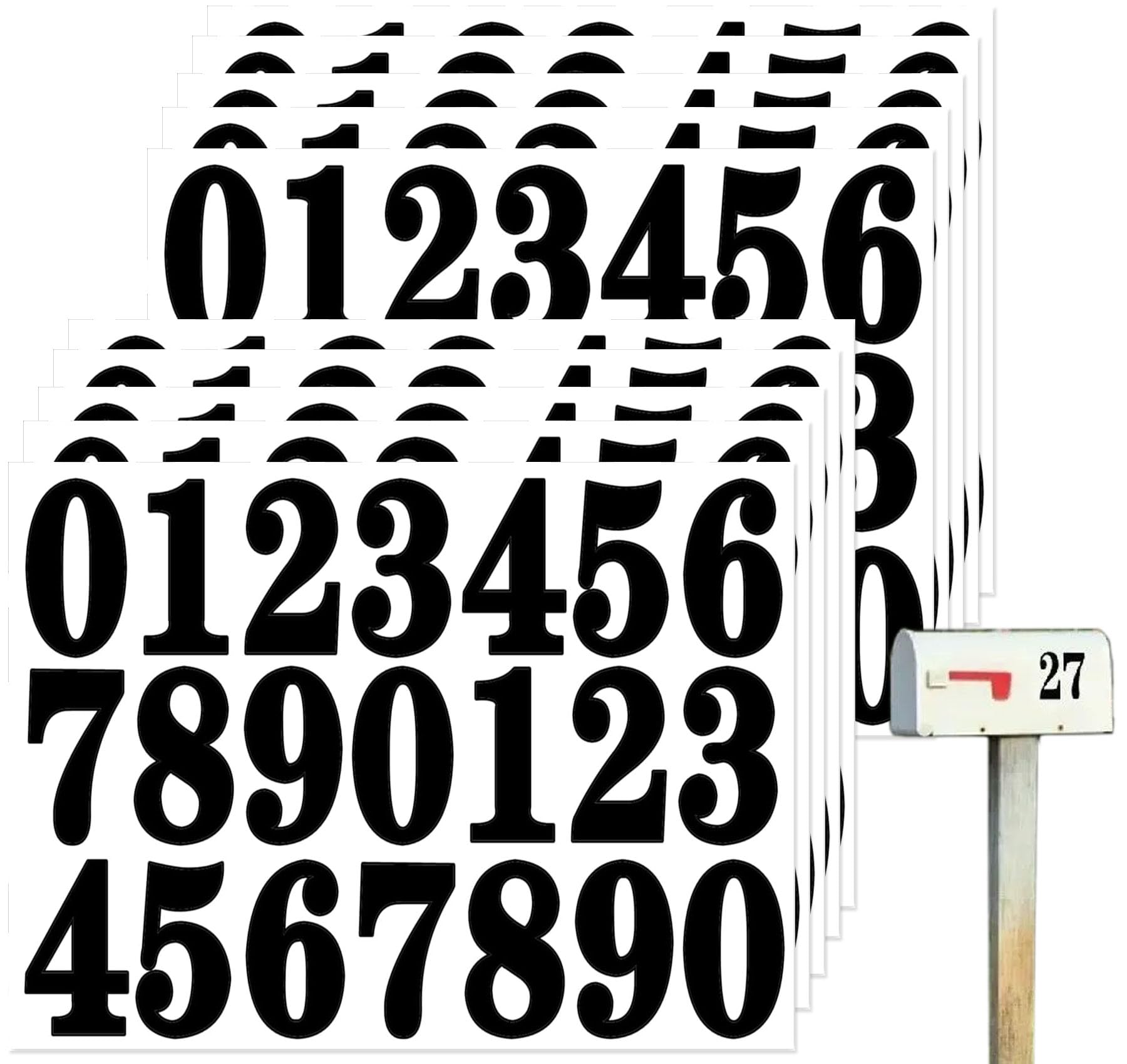 Grevosea Lot De 10 Feuilles D'autocollants Numérotés Et Lettres Pour