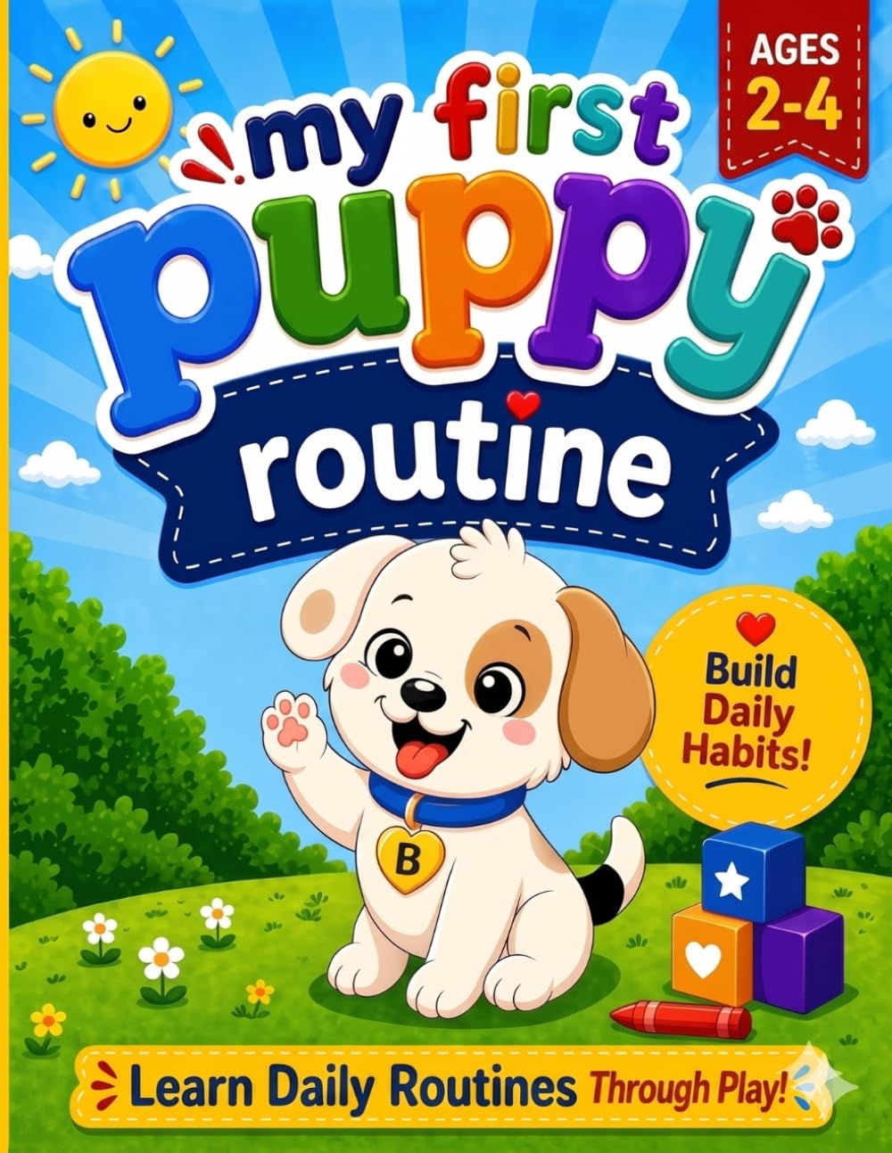 My First Puppy Routine: Toddler Activity Book for Ages 2–4: Learn Daily Routines with Fun & Simple Activities