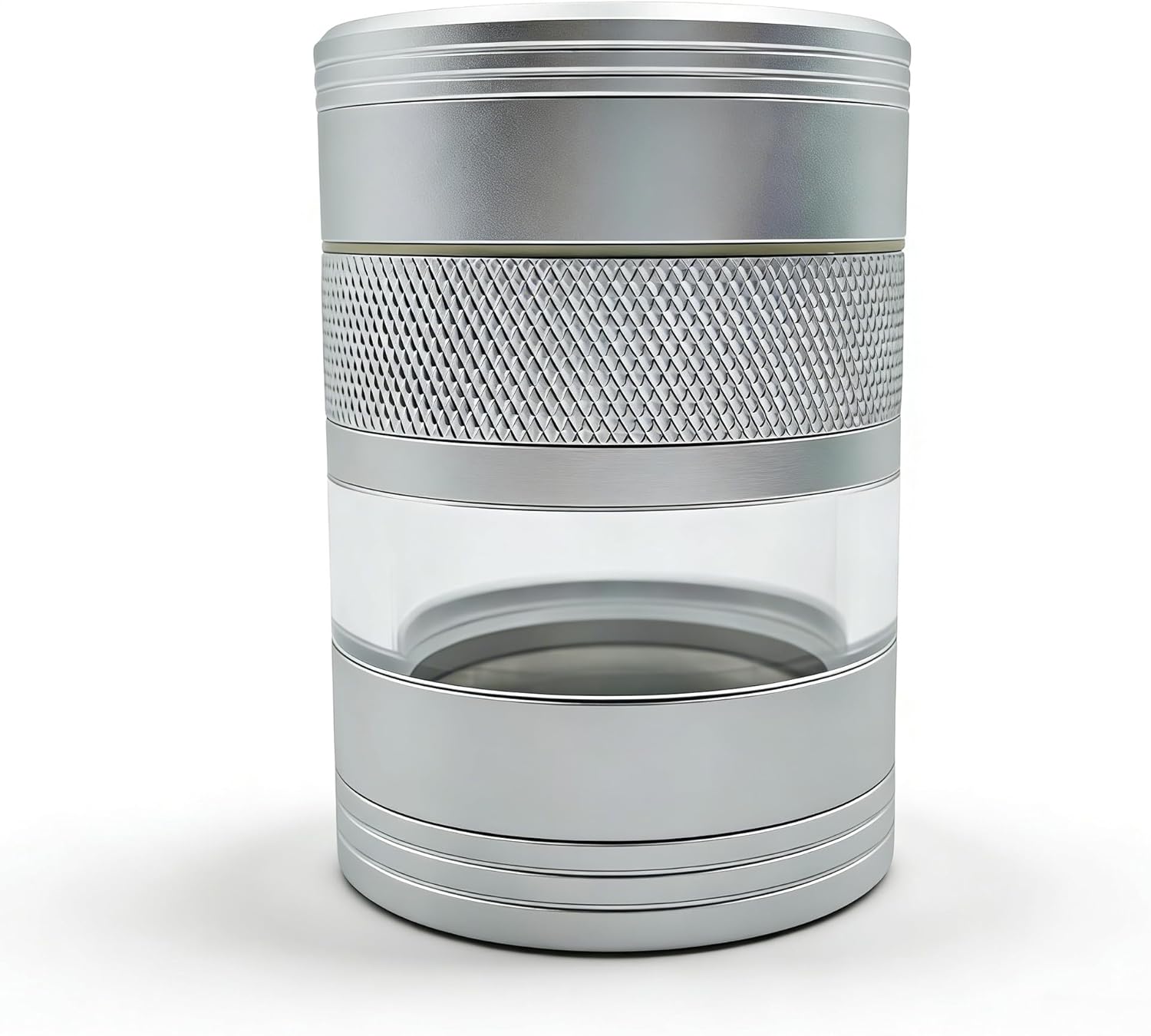 5-Layer Aluminum Spice Grinder, 55mm with Transparent Viewing Window, See-Through Design, 6 Colors (Purple)