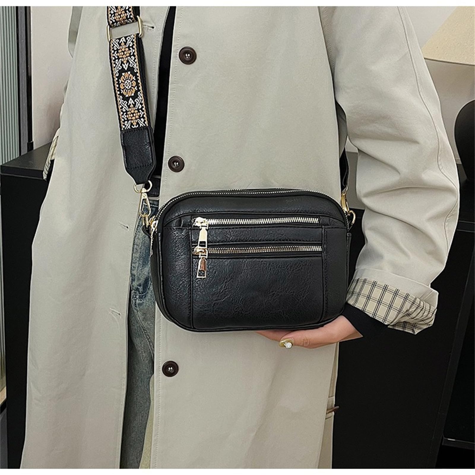 Borsa A Tracolla da Donna Singola alla Moda Pendolare Versatile-Marrone