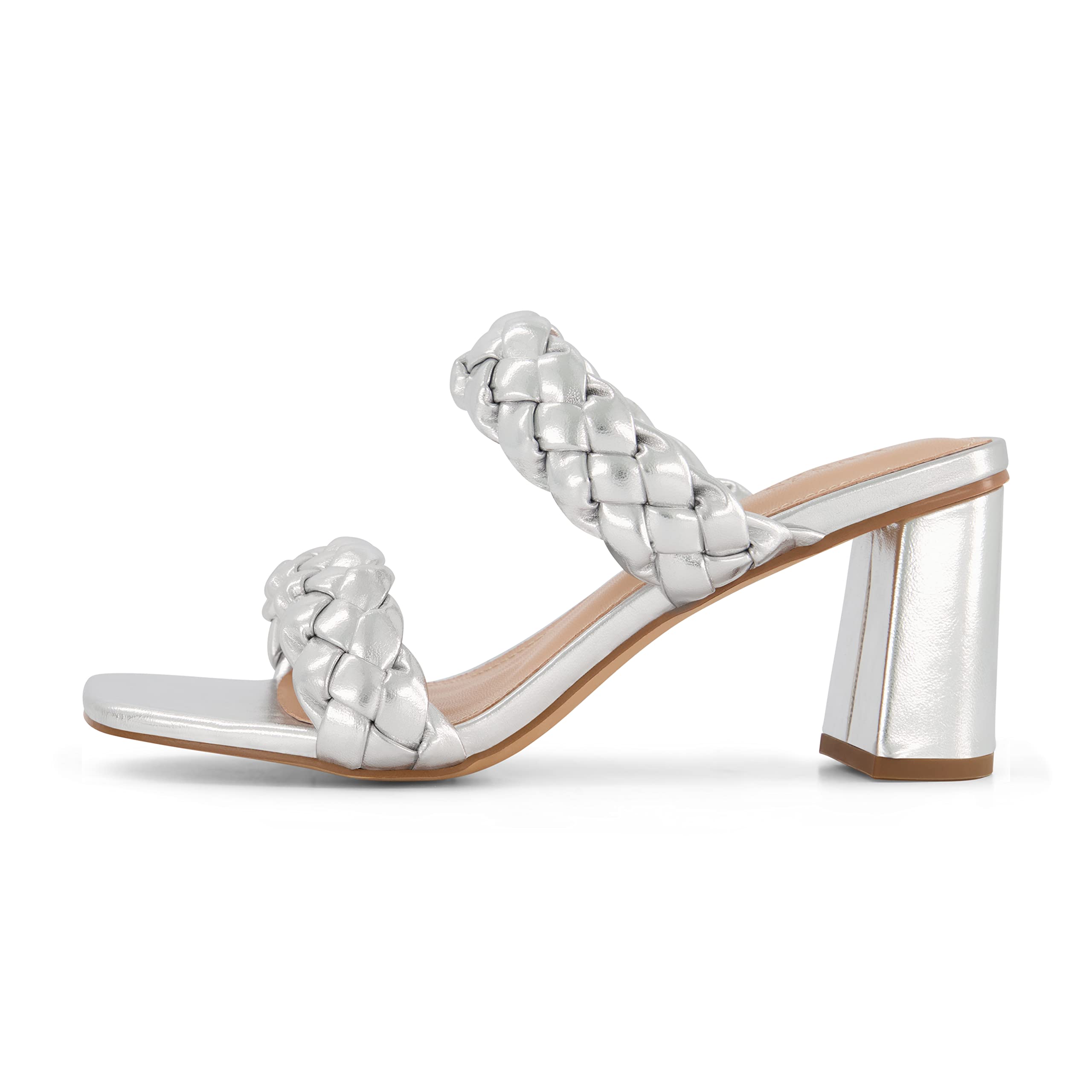 Dunes + CUSHIONAIRE Technology Women's Iris braided Heel Sandal +Memory Foam and Wide Widths Available