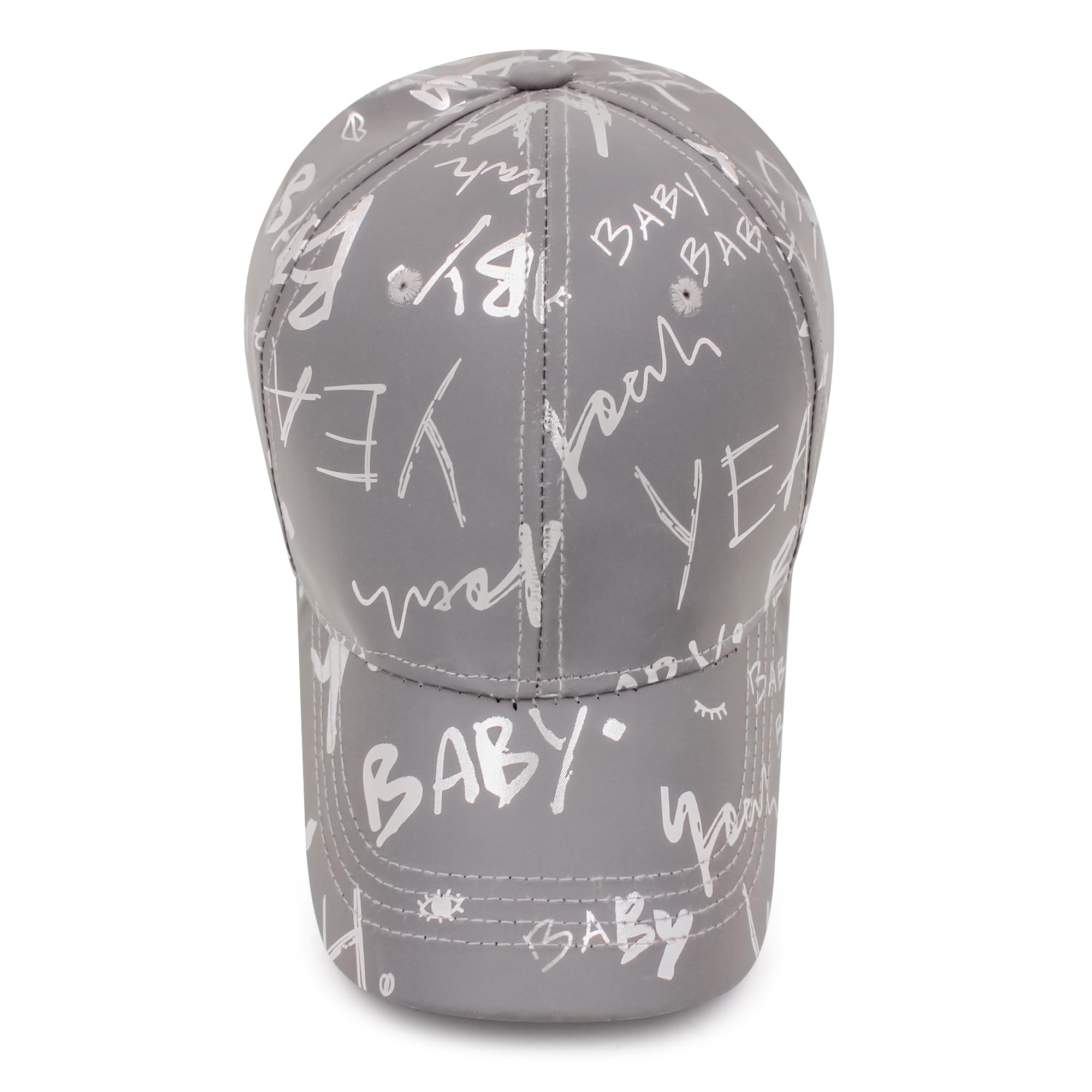 VRITRAZ Polyester Blend Stylish Baseball Caps for Women(Grey), Free Size 4