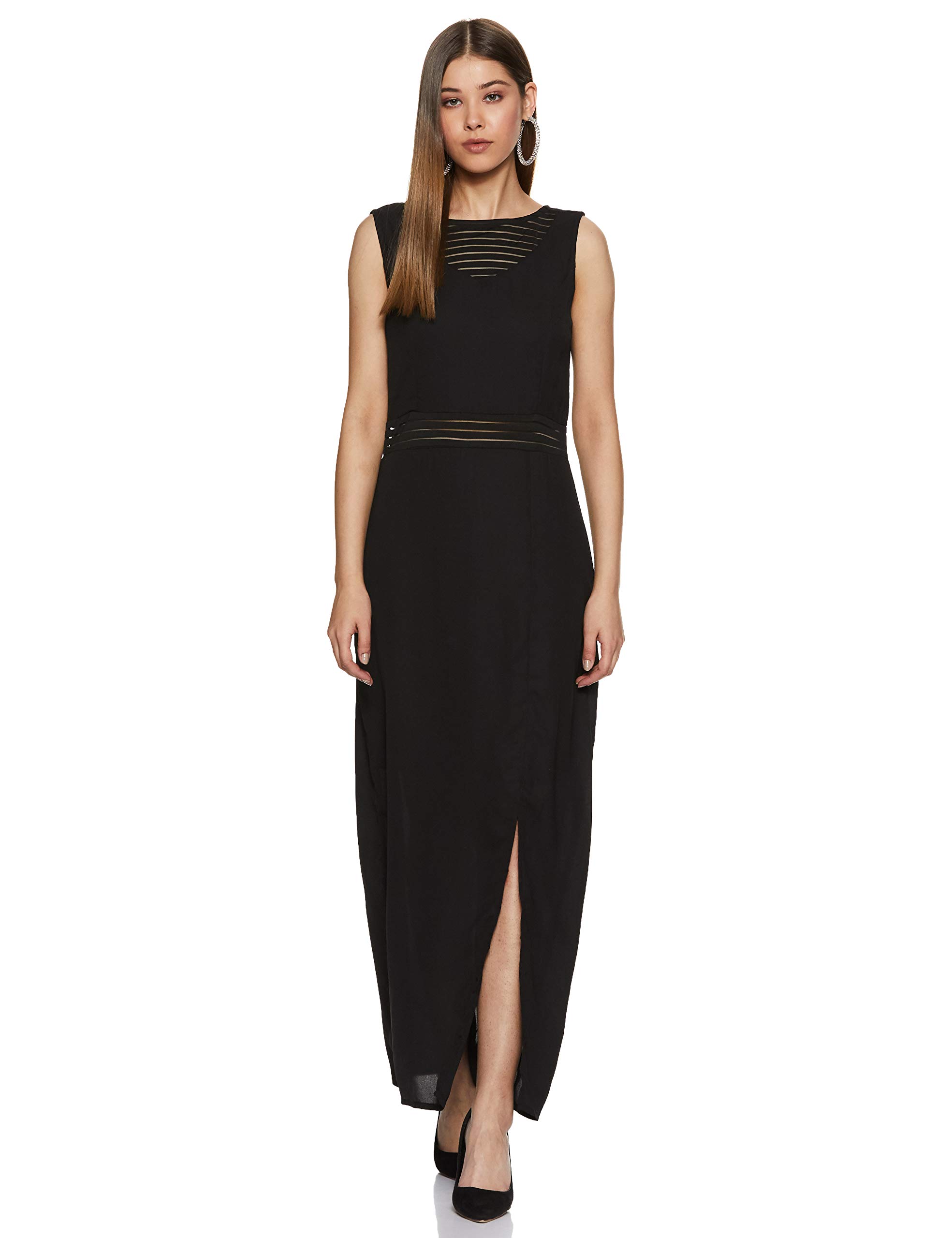 Rare Women's A-Line Dress (Ep1604-L, Black, Large)