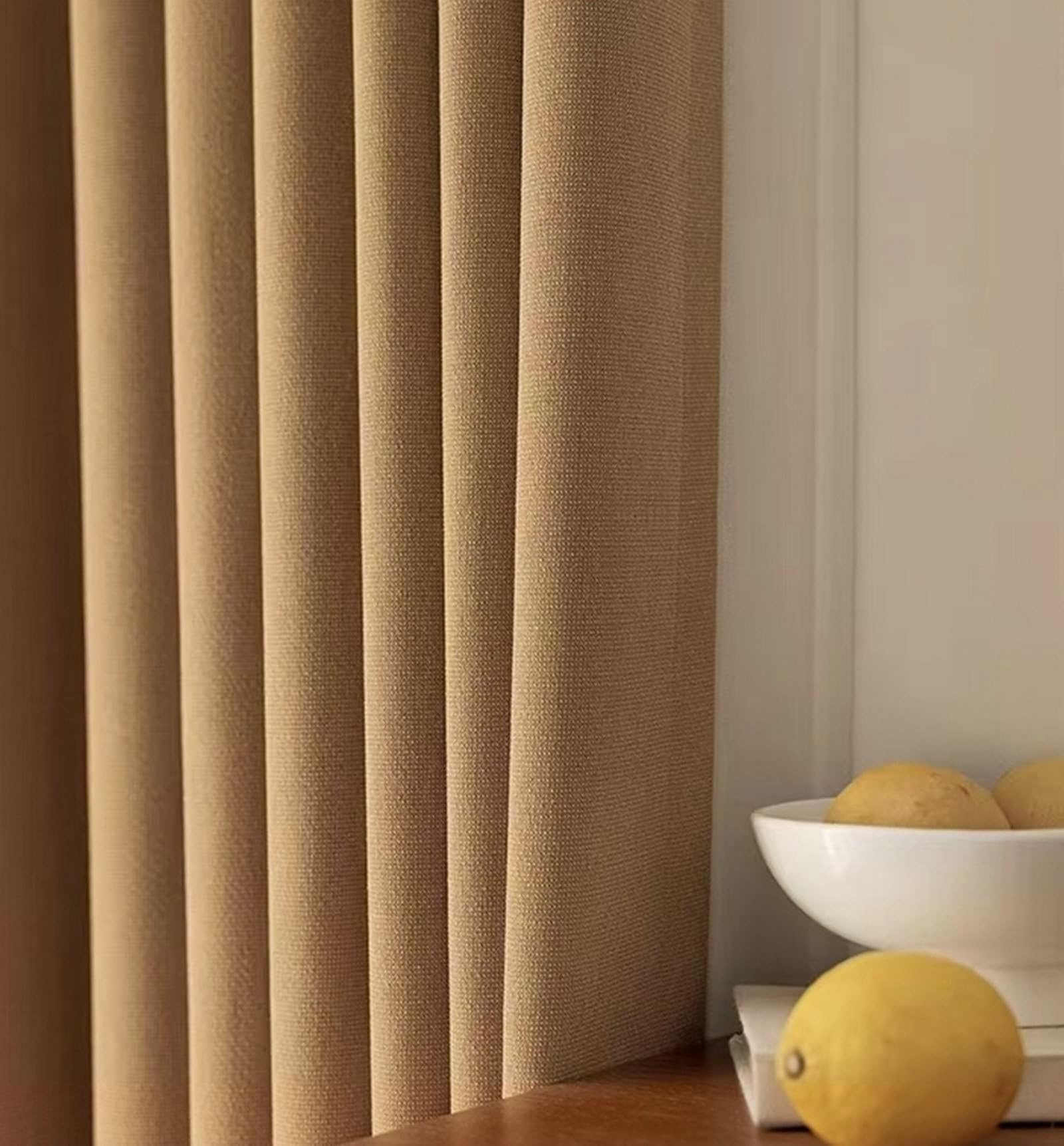 Beydodo Gardinen mit Ösen Blickdicht, Vorhänge Schlafzimmer 2er Set 107x160CM Braun Leinenoptik Dick Modern Schiebevorhänge Verdunklungsvorhänge Wohnzimmer Kinderzimmer