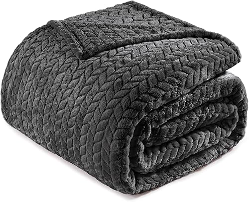 Exclusivo Mezcla - Manta de franela grande de 50 x 70 pulgadas, tejido jacquard con diseño de hojas, suave, ligera y decorativa