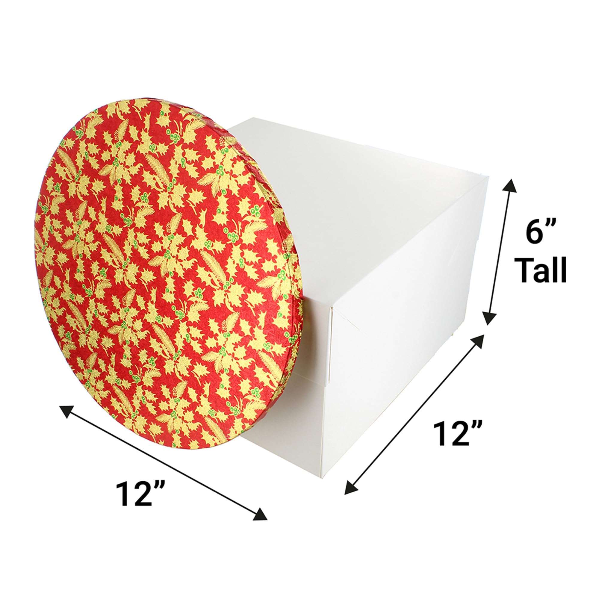 Culpitt Christmas Cake Board & Box Set, Red, 12" - Image 3