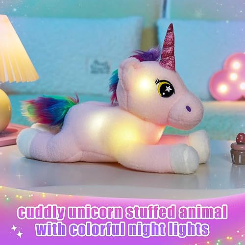 Vista 74 de BSTAOFY Peluche de pingüino iluminado que brilla alegre, adorable juguete de peluche LED flexible, regalo de luz nocturna para niños en cumpleaños