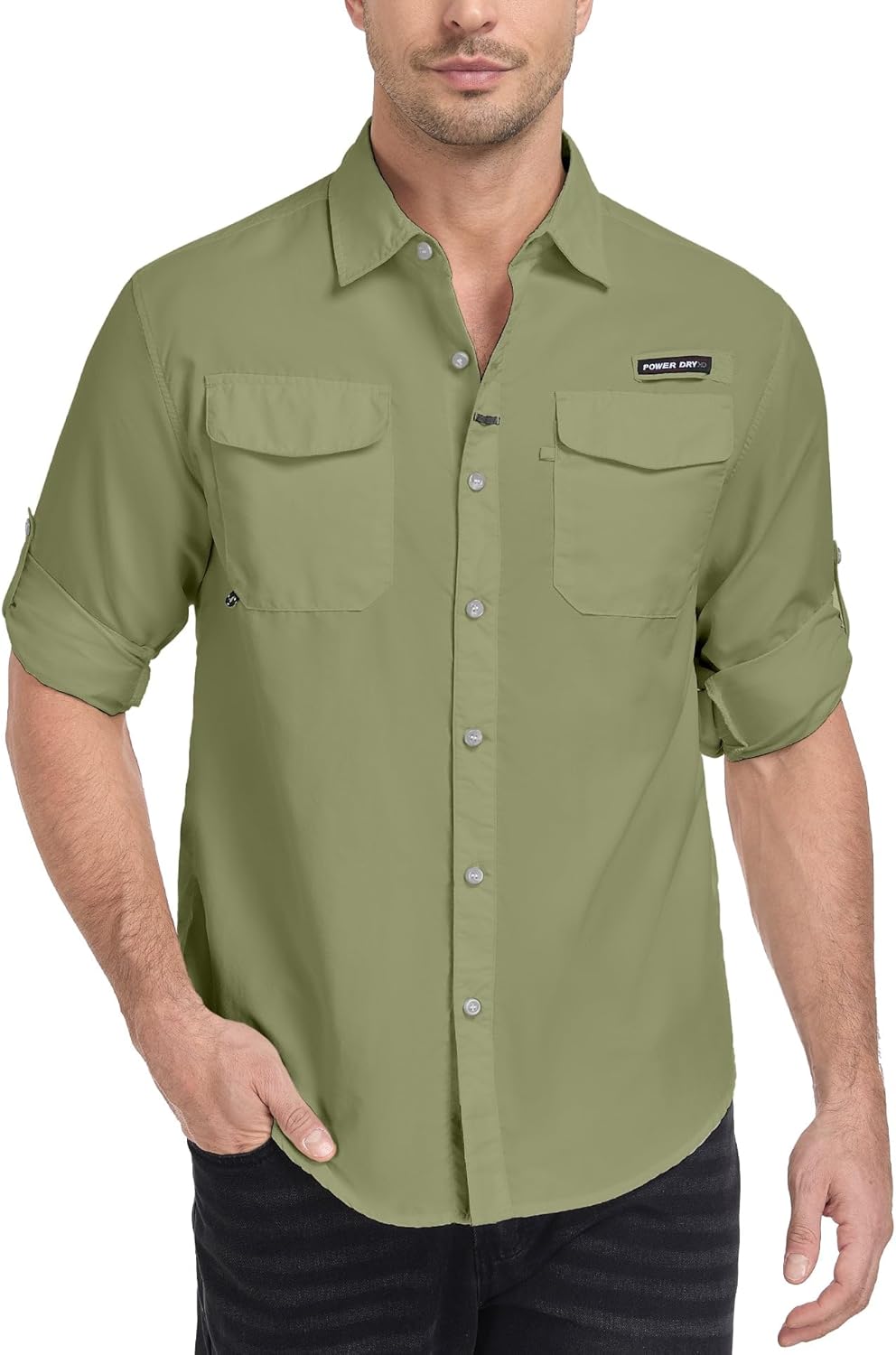 Little Donkey Andy Mens Long Sleeve Sun Protection Shirt Lightweight Fishing Shirts Quick Dry Cooling for Safari Hiking