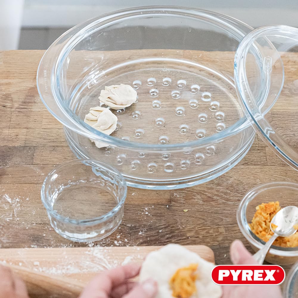 Pyrex® - Kosz na parze + pokrywka - gotuj na parze dla zdrowego i smacznego kuchnia! Wyprodukowano we Francji