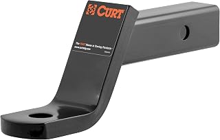 CURT 45050 Class 3 Trailer Hitch Ball Mount - 2" Receiver, 7,500 lbs GTW, 750 lbs TW, 4" Drop/2" Rise, Black Powder Coat