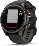 GARMIN Fenix 8 Pro Amoled Premium Multisport GPS Smartwatch | 51 mm, Sapphire Glass, Charcoal Grey DLC Titanium with Black/Grey Silicone Strap and 27 Days Battery Life | Built-in Speaker - 5
