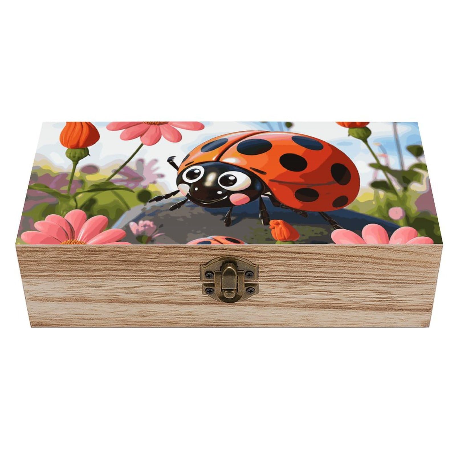Boîte de rangement en bois avec fleurs pour conserver vos précieux souvenirs d'enfance