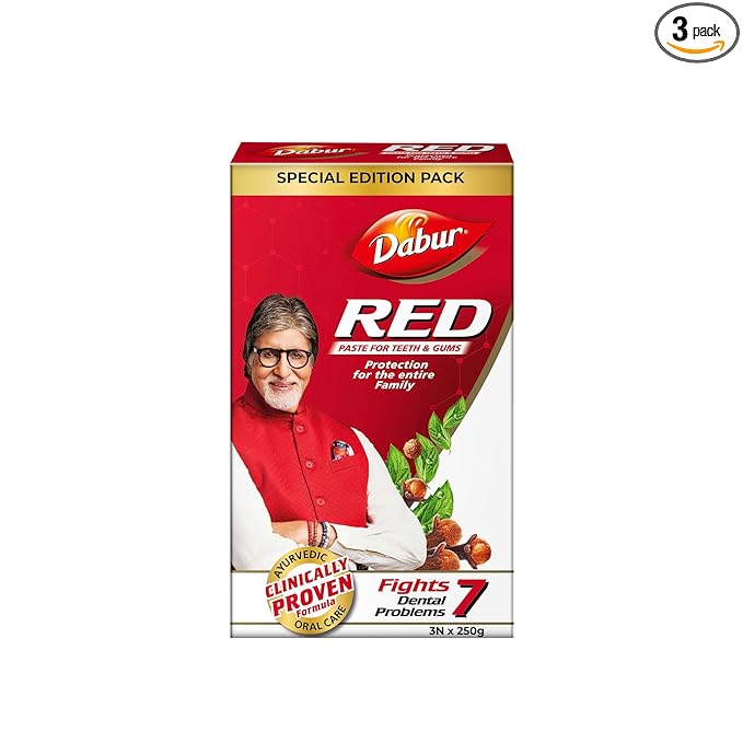 Dabur Red Toothpaste 750g (250gx3) Special Edition Pack THE DEAL