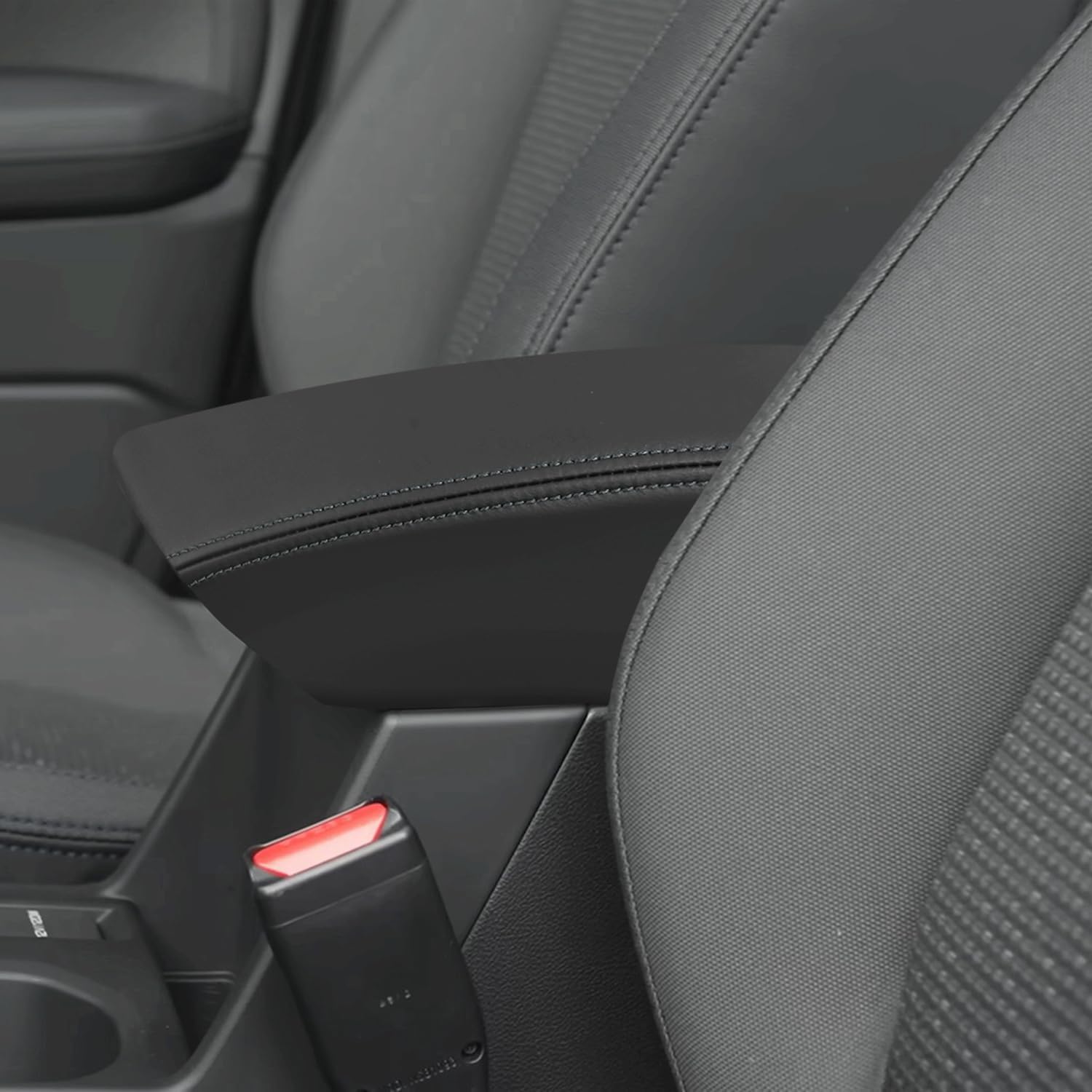 for Subaru Forester SL 2025 Black Armrest Cushion Pad Console Leather Cover 1pcs Car Accessories