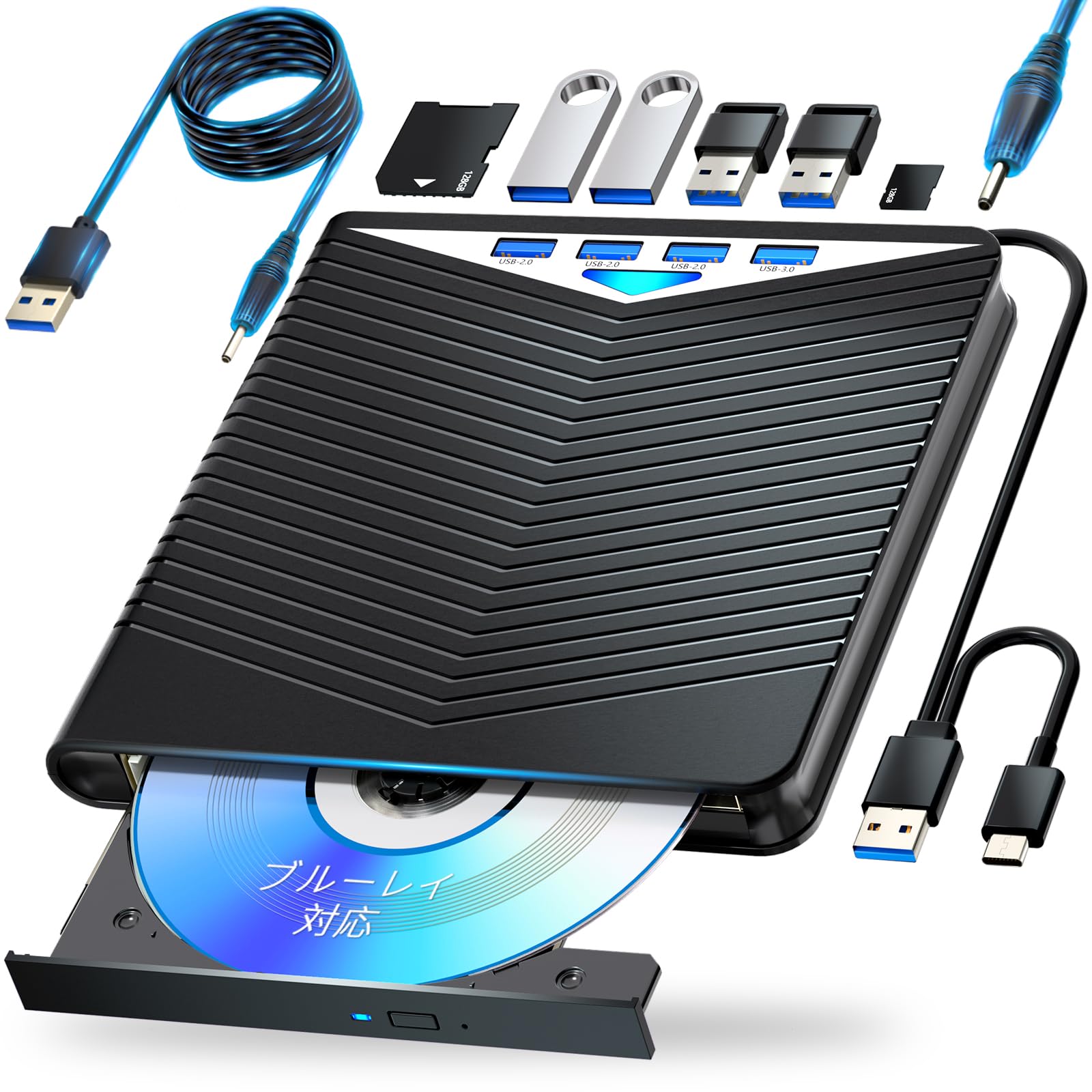 Amazon.co.jp: 外付けブルーレイドライブ USB-C/A対応 BD/DVD/CD 再生