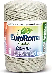 Euroroma E180.6/100, Barbante Cru 4/6 Fios Rolo, Multicolor, pacote de 6