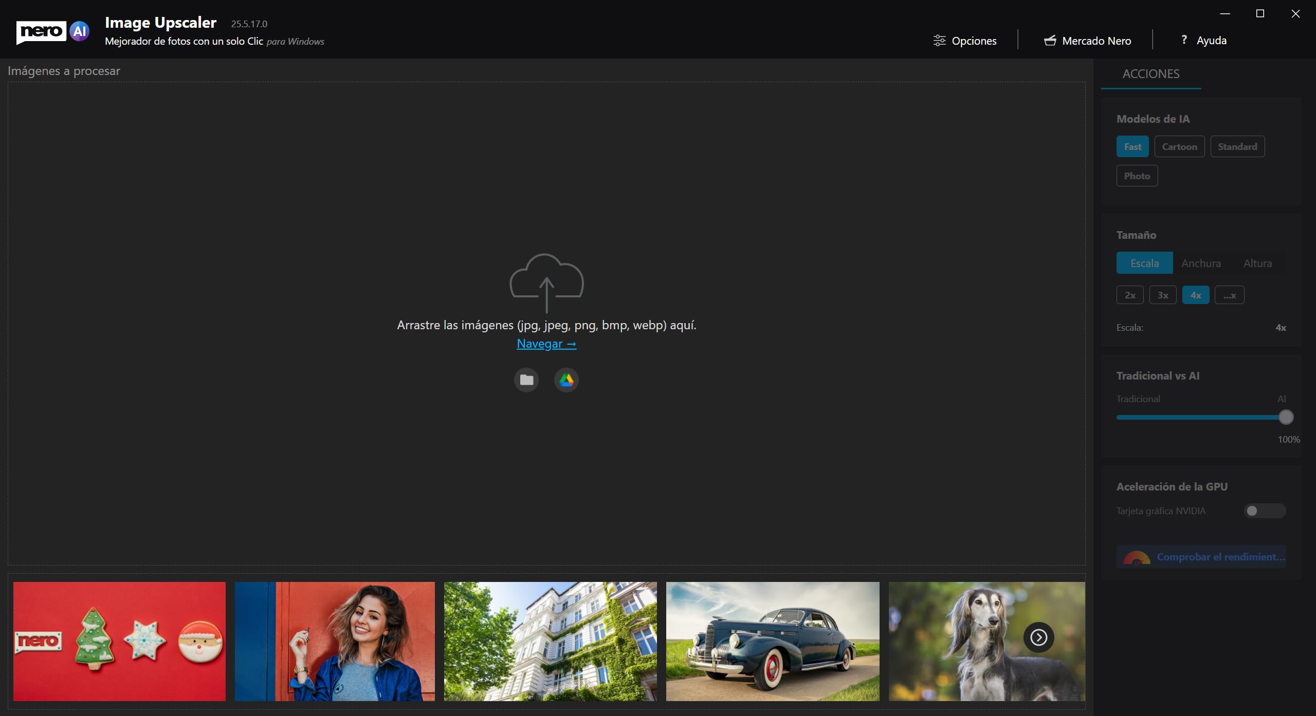 Nero AI Image Upscaler Unlimited 4K Escalar Imágenes Mejorar Calidad Fotos Win 11/10 1 Dispositivo Licencia Ilimitada