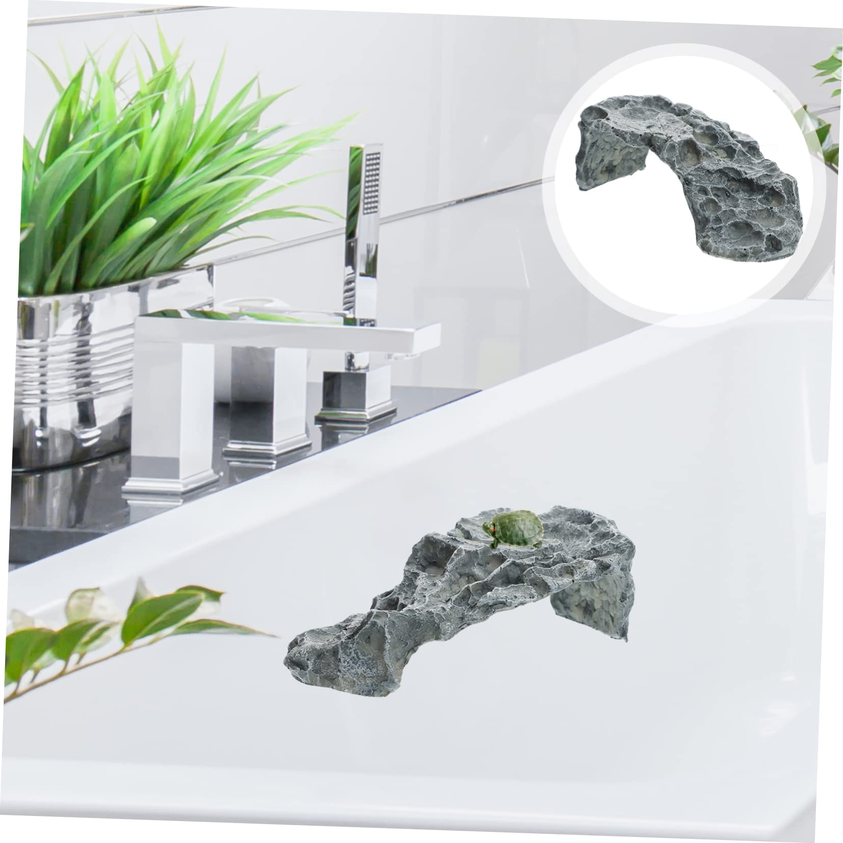 POPETPOP Isla Flotante De Guitai para Reptiles Escondite para Dragones Barbudos Plataforma para Tomar El Sol Acuarios Decoración para Terrarios De Tortugas y Hábitat para Ranas