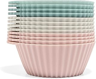The Silicone Kitchen Reusable Silicone Baking Cups Silicone Muffin Liner...