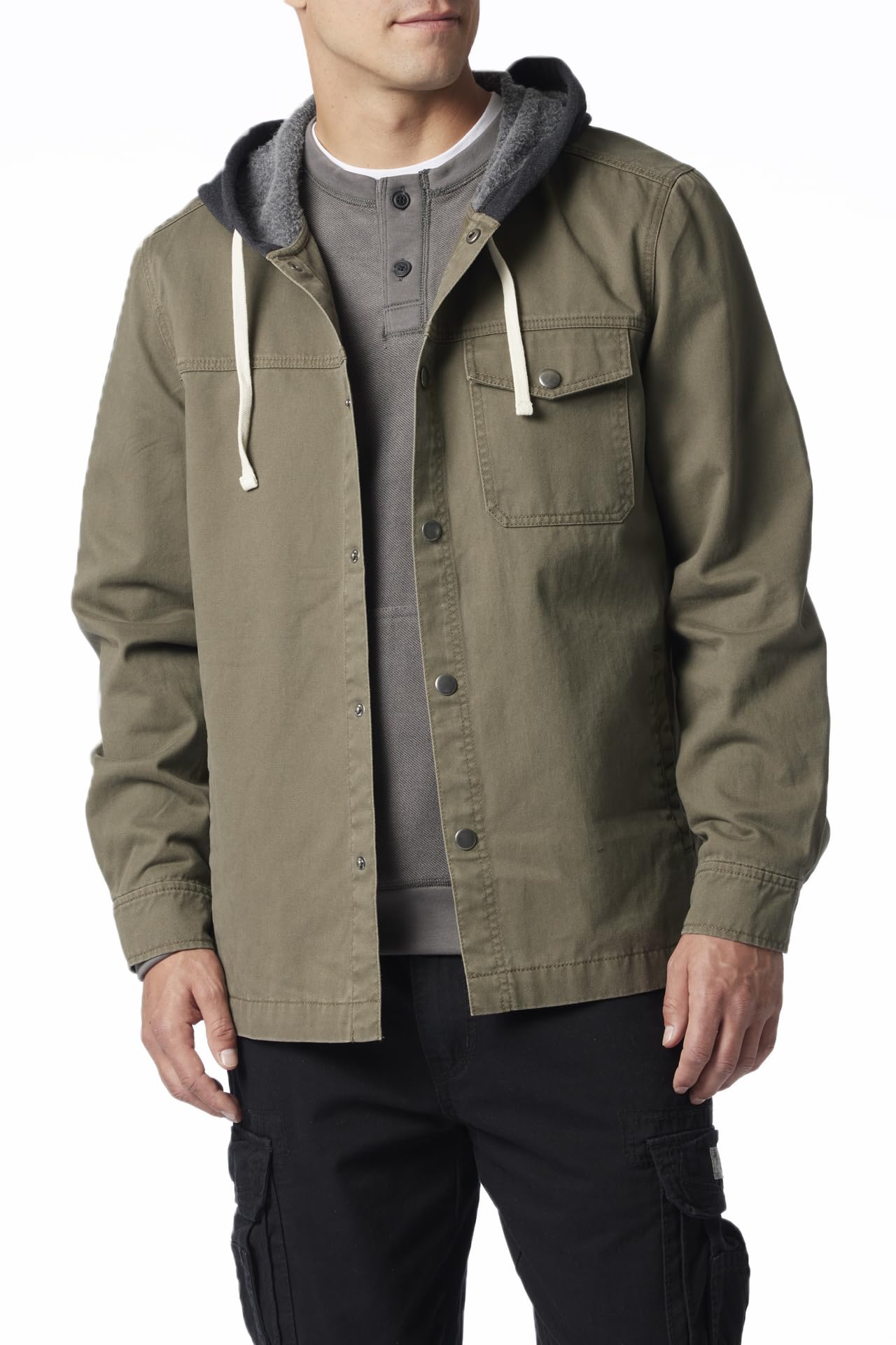 UNIONBAY Men's Mcguire Twill Workwear Hooded Jacket