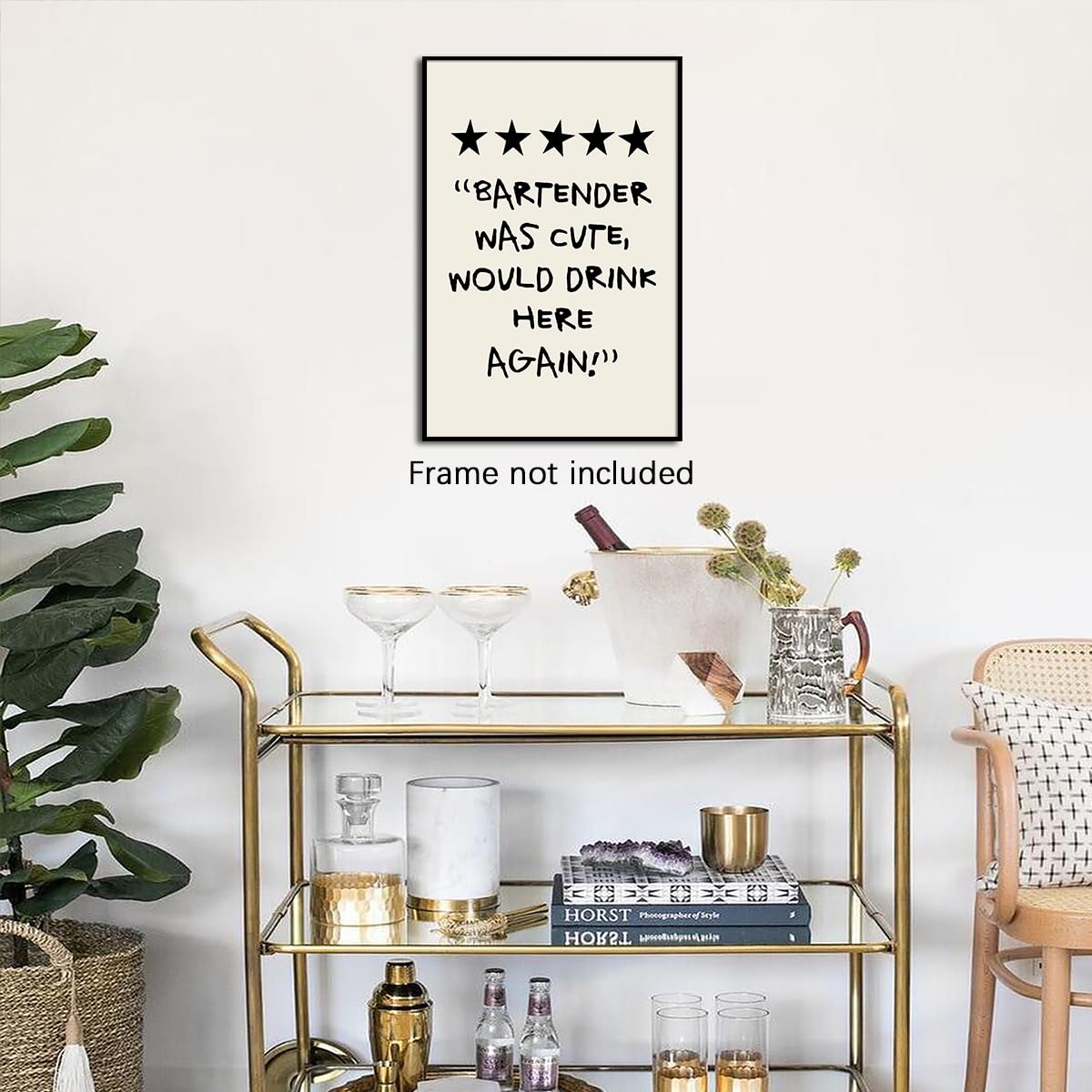 Amazon.com: CAXIYSH Fun Bar Canvas Wall Art Retro Trendy Posters