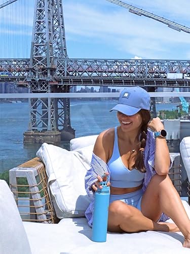 Vista 29 de Cubitt - Botella de agua deportiva aislada de 24 onzas, 2 tapas (tapa de café y tapa deportiva de boca ancha), acero inoxidable, doble pared. Fría