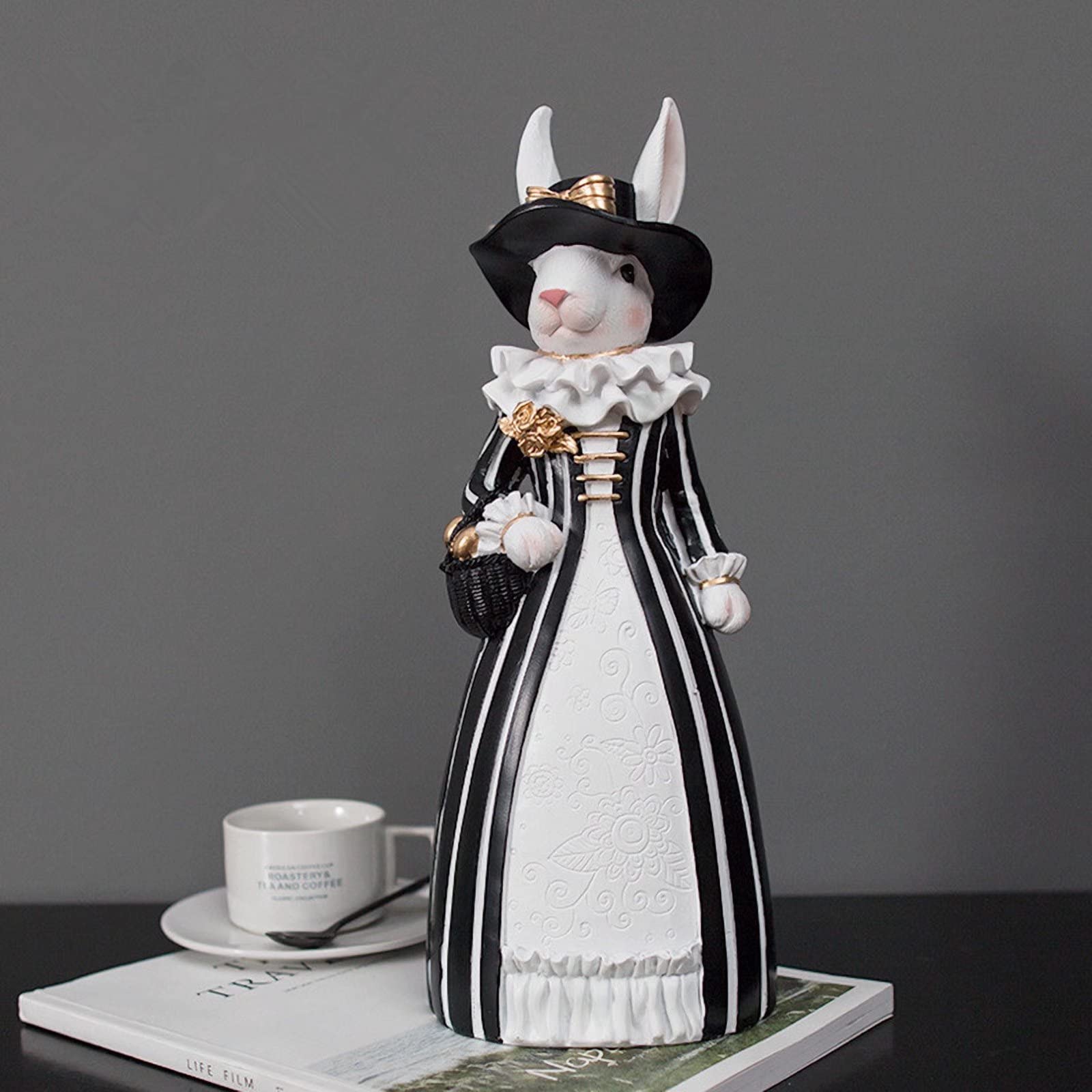 Amazon.com: Plancholo Easter Bunny Figurines Mrs. Rabbit Statues