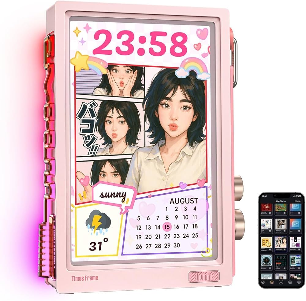 ワ*ル様 【SNS大バズり中！】Divoom Times Frameスマートフォ Amazon | Divoom Times Frame デジタルフォトフレーム【全機能