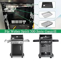WELL GRILL Csepegtetőtálca készlet Weber Spirit 300 sorozathoz - Rozsdamentes acél zsírgyűjtő tálca E-310/320/330 S-310 gázgrillekhez, alumí 6
