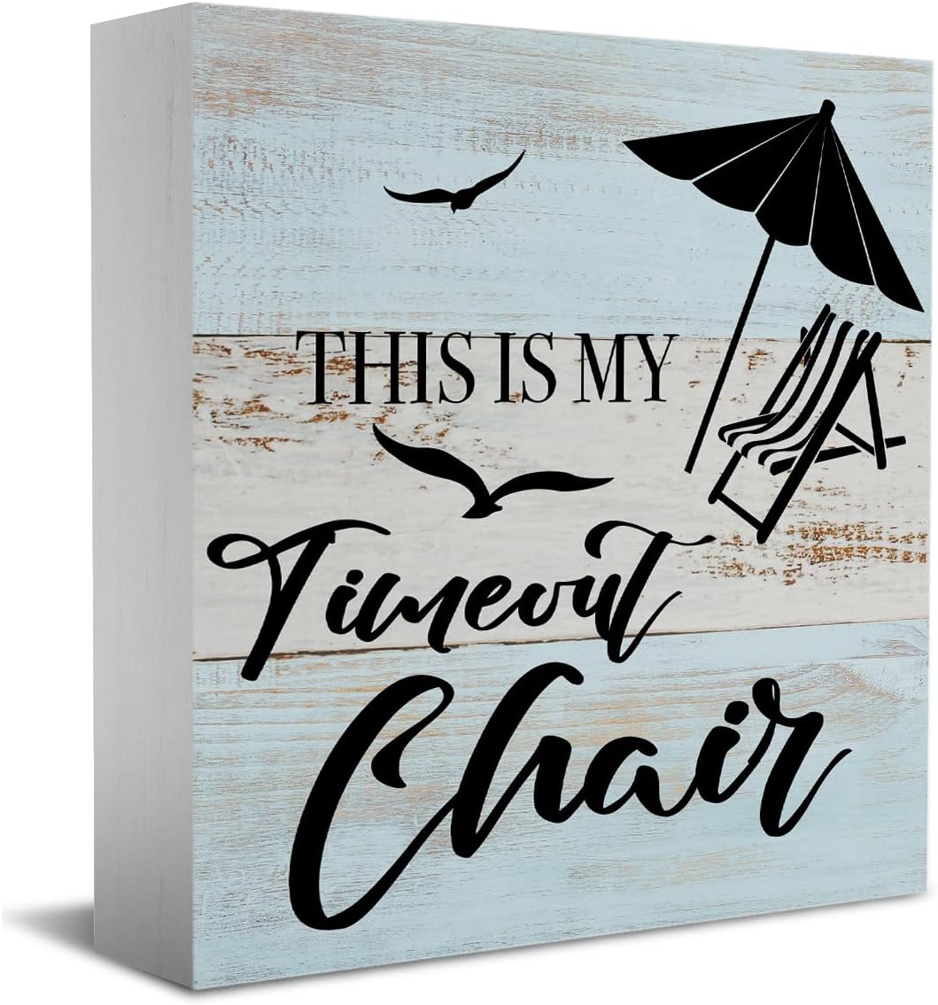 Amazon.com: Funny Beach Sign Beach Decor Beach Gifts Desk Decor Wooden ...