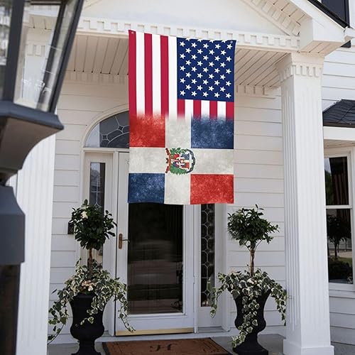 Miniatura 9 de Bandera de Estados Unidos y República Dominicana, banderas de jardín, banderas de casa, bandera de desfile, bandera para exteriores, 3 x 5 pies