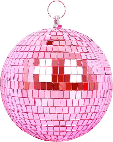 Vista 14 de Bola de espejo para discoteca, DJ, club, fiesta, boda, decoración del hogar, Muscab, bola de discoteca de 8 pulgadas con anillo para colgar