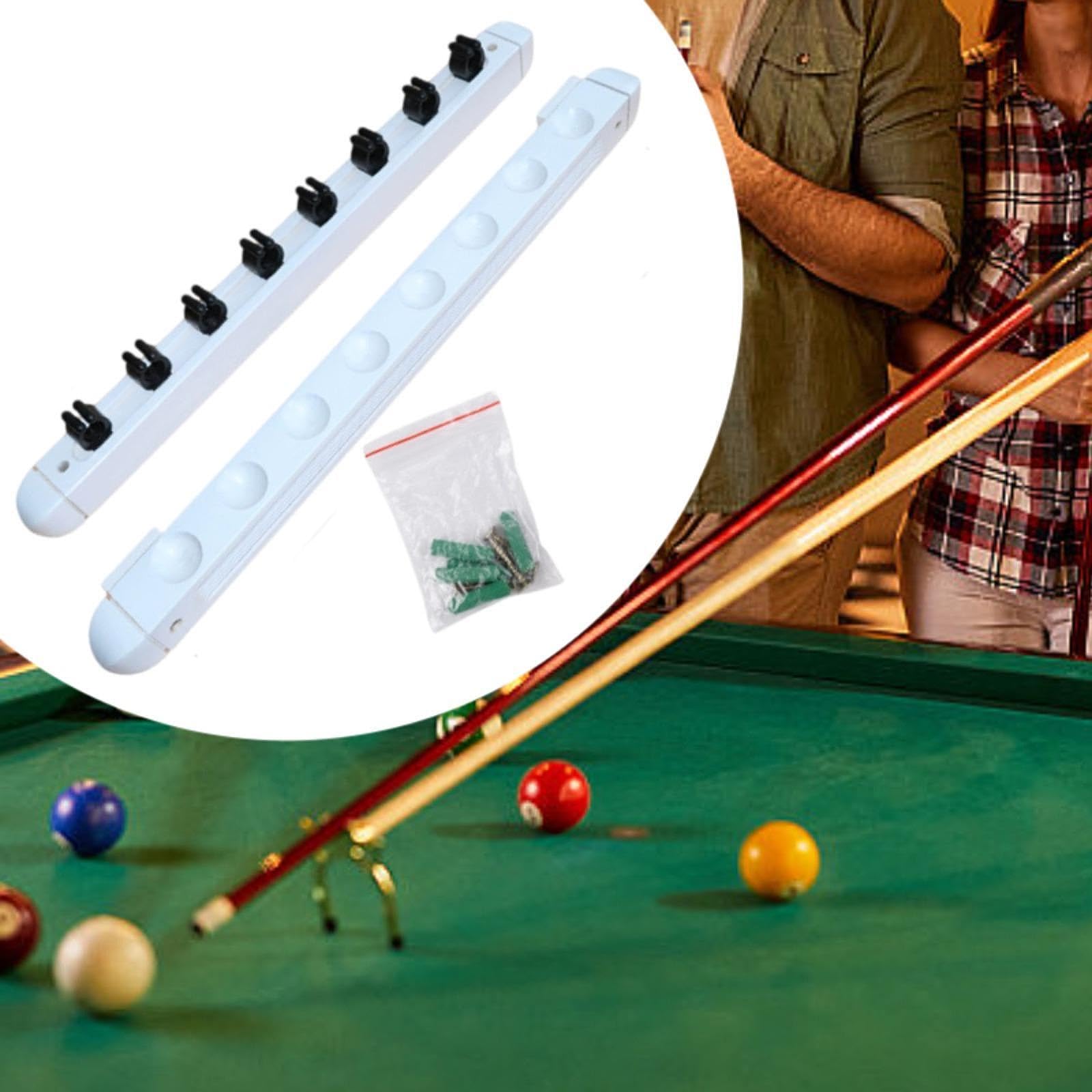 Harilla Billard-Queue-Ständer, Billard-Stockhalter aus Holz für 8 Queues, Billard-Queue-Ständer zur Wandmontage für den Billardraum des
