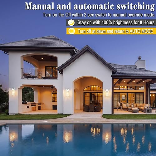 Miniatura 6 de Luces de pared para exteriores con sensor de movimiento luces exteriores del anochecer al amanecer montaje en pared luz LED de pared de jardín al