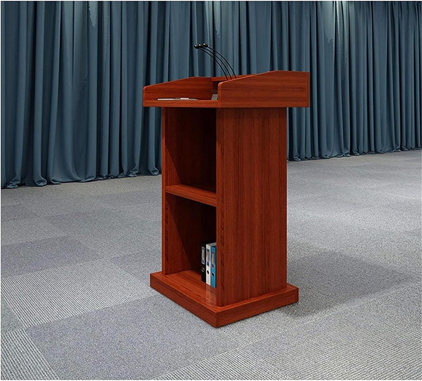 Podium Podio Pupitre en Bois pupitre en Bois pupitre Debout mobilier Commercial réception Restaurant Podium Professeur Haut-Parleur Muti-Usage (Couleur : Rouge, Taille : 60 x 45 x 110 cm)