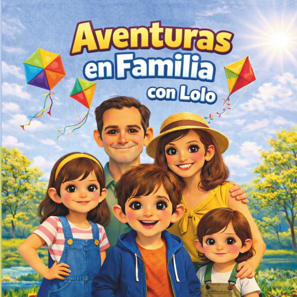 Aventuras en Familia con Lolo / Paseo Vuelo de Cometas/ Spanish Edition (8.5 x 8.5 in - 32 pages): Libro infantil ilustrado sobre familia, diversión y aventuras volando cometas.