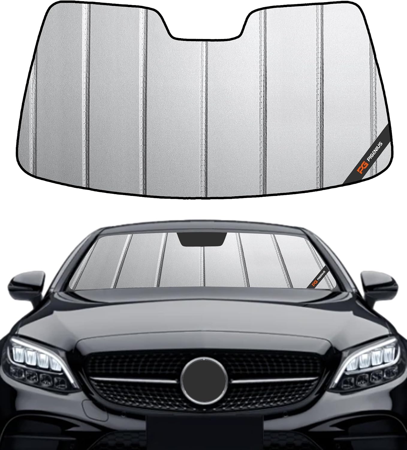 Pigenius Windshield Sunshade for Mercedes-Benz S-Class Coupe 2015-2020 Front Window Sun Shade - Safeguard