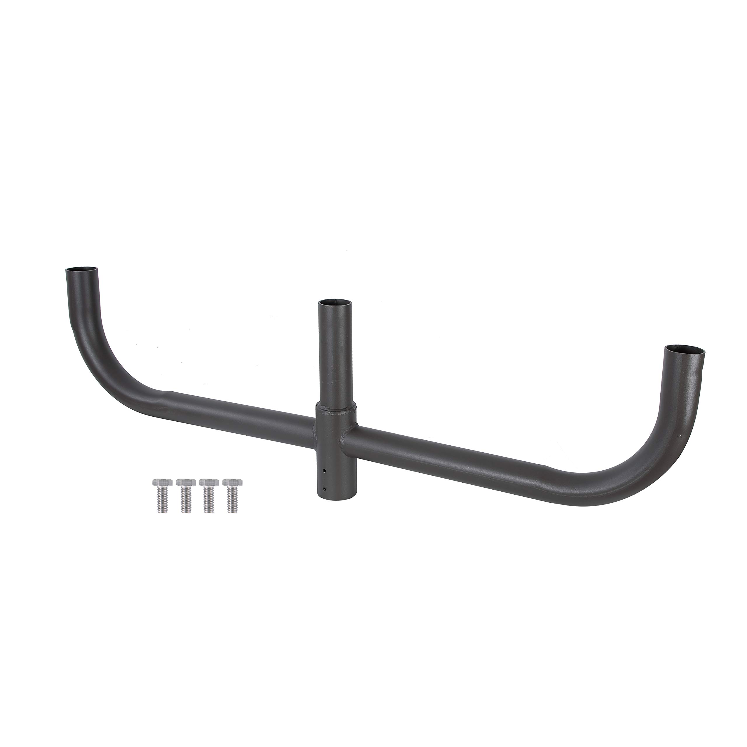 180 Degree Bullhorn Bracket for 3 Lights, Mounting Bracket With Round Pole,Tenon in 2 3/8 inch Slip Fitter Light, for Parking Lot Light street light and Outdoor lighting fixtures