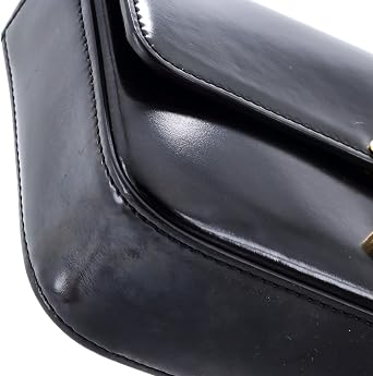 Pre-Loved Triomphe Chain Shoulder Bag Leather Small, Black
