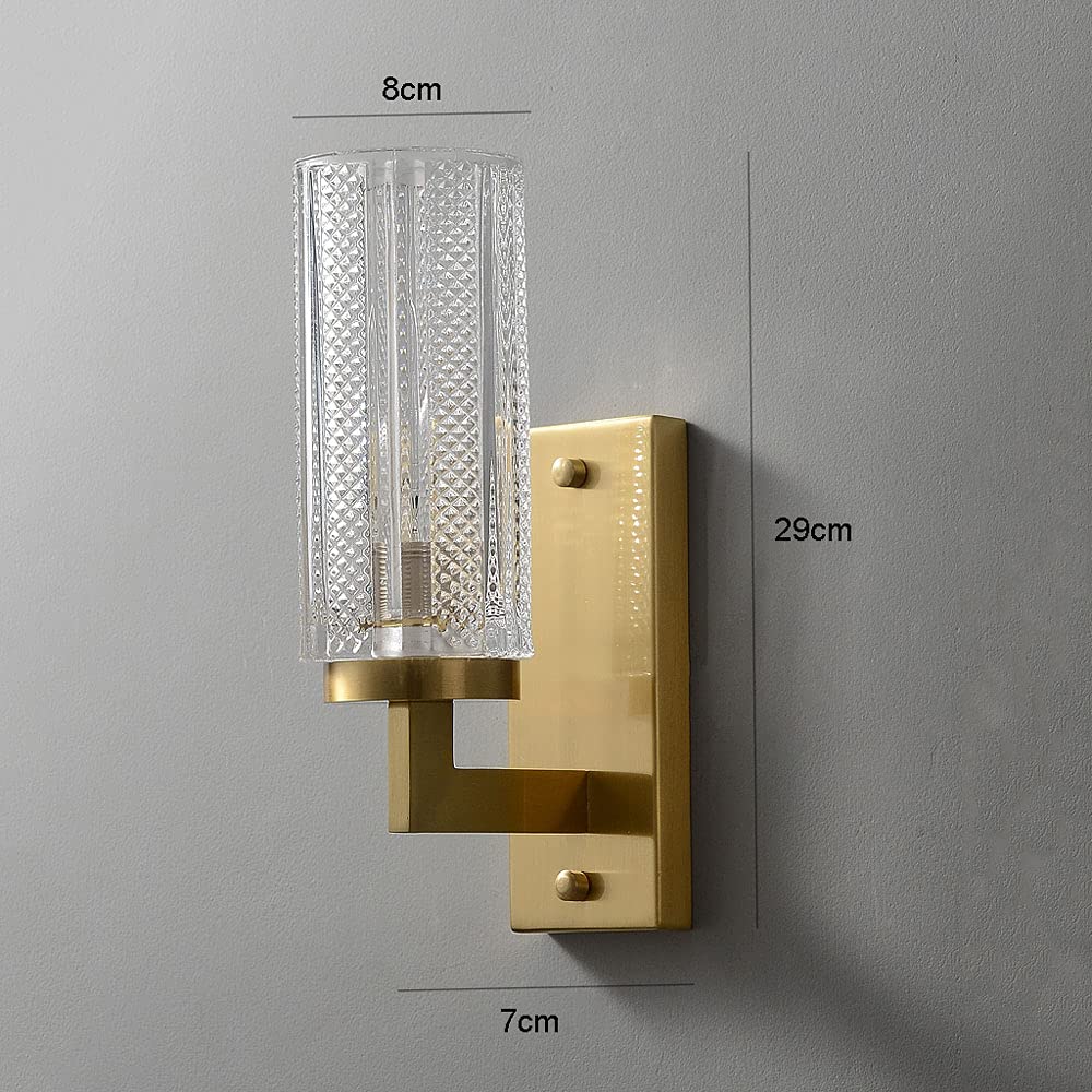 Amazon.co.jp : 壁掛け照明シャンデリア真鍮壁取り付け用燭台ガラス壁