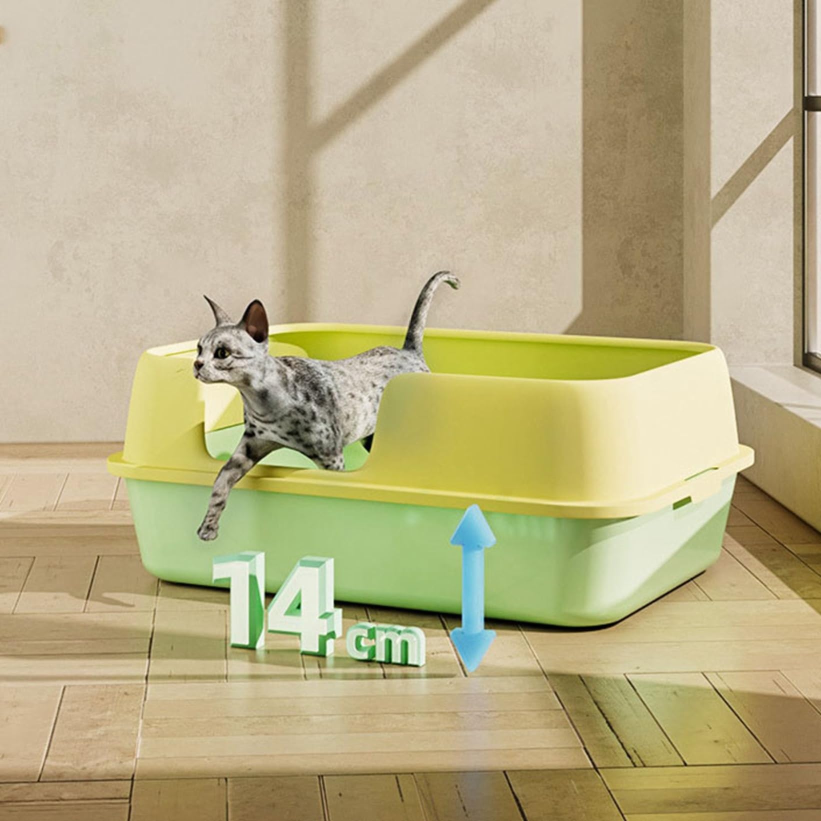 Amazon | 超大型猫用トイレ 半密閉型 37.5*50.5*19.5cm 猫 トイレ
