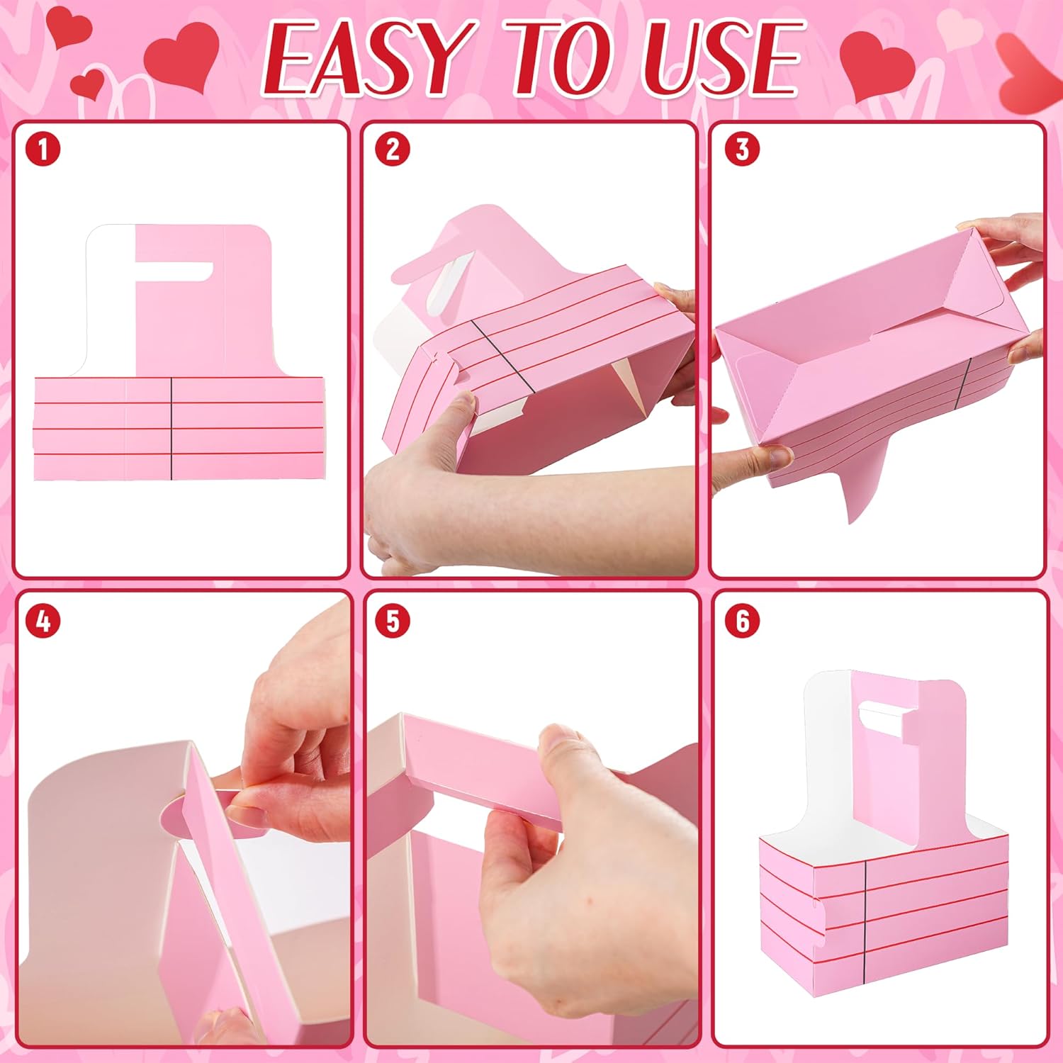 24 Set Appreciation Gift Inspirational 2 Cup Drink Carrier with Handle, Heart Portable Cup Holders Floral Gift Bags with Card and Rope, Mother Teacher's Day Favor for Hot Cold Drinks Coffee(2 Style) - Image 3