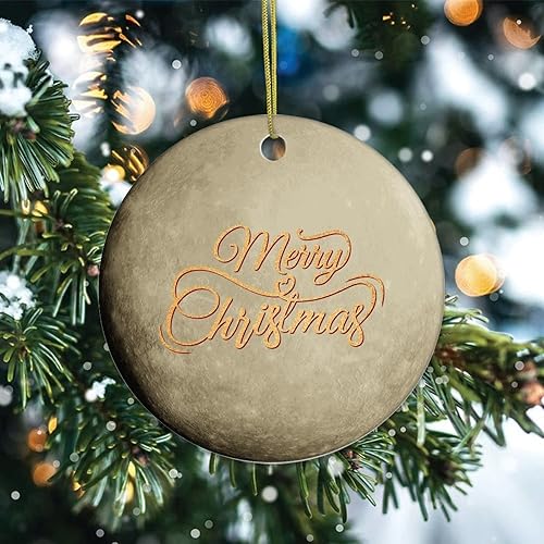 Miniatura 2 de Two-Side Printed Universe and Planets Ceramic Christmas Ornament, Novelty for Family Friends Kids, Cosmic Christmas Keepsake Pendants