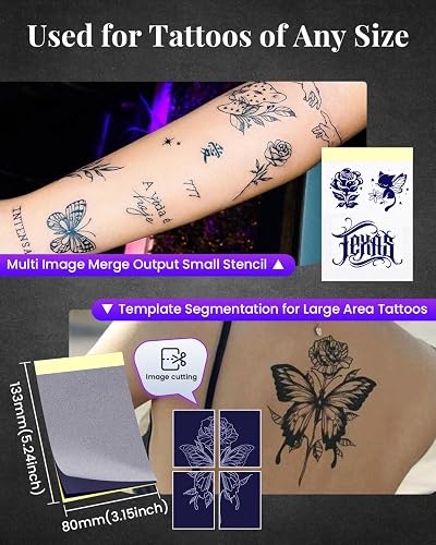 Phomemo Thermocopieur Tatouage TP31, Imprimante Stencil Tatouage Imprimante de Tatouage Portable, Transfert Tatouage Machine Copieur avec 30 Feuilles Papier Transfert Compatible avec iOS, Android - 3