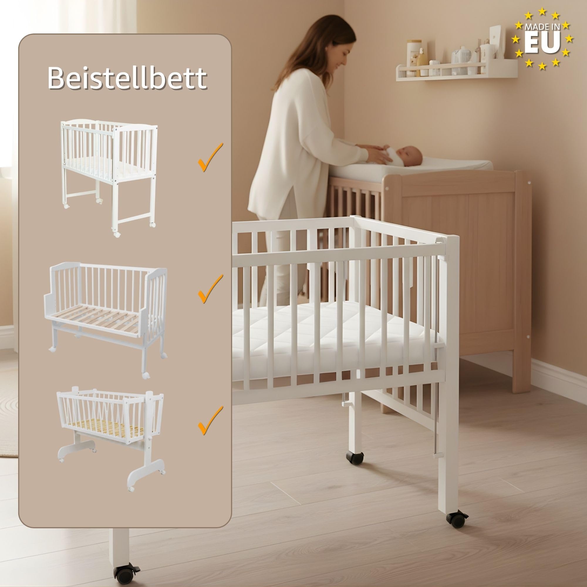 Totsy Baby Matelas cododo 90x50 cmpour nacelle Berceau couffin bébé Naissance Enfant Poussette Landau Rectangle Parc Nouveau-né Nourrisson Confortable – Respirant & Lavable 90 x 50 Oeko-Tex